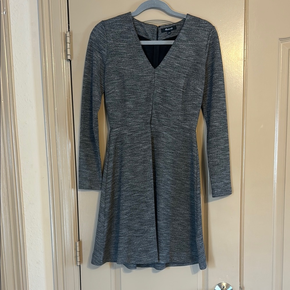 Madewell size 2 slate/grey long sleeve mini dress